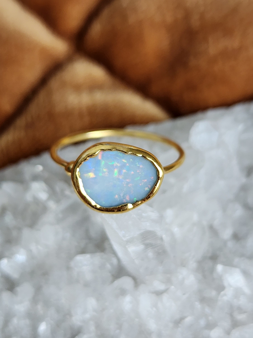 Australian Opal Ring | Handmade | Size 6.5